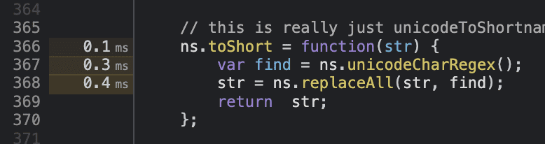 The source of toShort creates a variable inline that is then passed as the find parameter to replaceAll